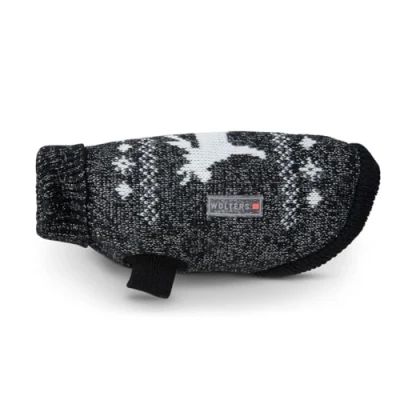 Abbildung von Wolters Hundepullover Strickpullover Elch mit Glitzer, in verschiedenen Größen, für Hunde