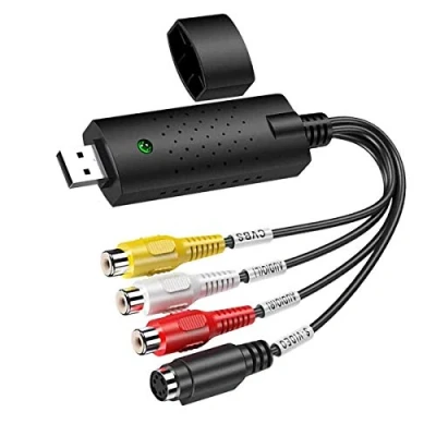 Abbildung von XYvee USB 2.0 Audio Video Konverter, VHS Digitalisieren und Bearbeiten, Grabber Capture, auf DVD Konverter für Windows 2000, XP/Vista/VHS/VCR/DVD