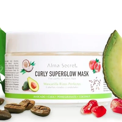 Abbildung von Curly Superglow Haarmaske für lockiges Haar 250 ml Sahne