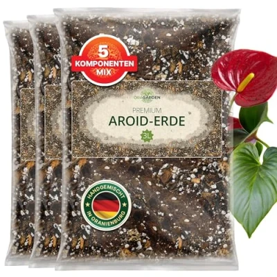 Abbildung von ORAGARDEN Aroid Mix Erde für Zimmerpflanzen und Garten 9L Aroiden Substrat Pflanzen, Palmen, Blumen 5 Komponenten Blumenerde