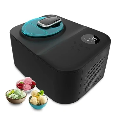 Abbildung von Cecotec Eismaschine mit 1,2 L Kompressor Gelacy 1200 Touch. 110 W, Eiscreme Maschine, Touchscreen, Kontrollfenster, Entnehmbarer Motor, in 30 Minuten