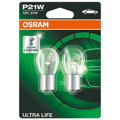 Abbildung von OSRAM ULTRA LIFE 7506ULT 02B Glühlampe, Blinkleuchte 12 21 P21W VOLKSWAGEN: Jetta 3, Touran I, CADDY 4 Kombi, BMW: 1 Schrägheck, 3 Cabrio, Limousine