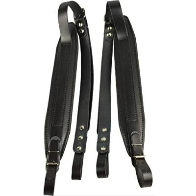 Abbildung von Akkordeon Gurt Leder Hochwertige 6cm Schulterriemen max bis 120 Bass