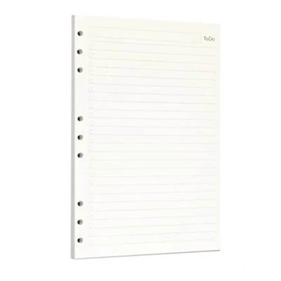 Abbildung von Zelten Lose Blatt Lochpapier Nachfüllpackungen Papier für 6 Loch Binder Persönlicher Organizer Tagebuch Notizbuch Nachfüllbarer Planer, Todo, B5/9 Hole