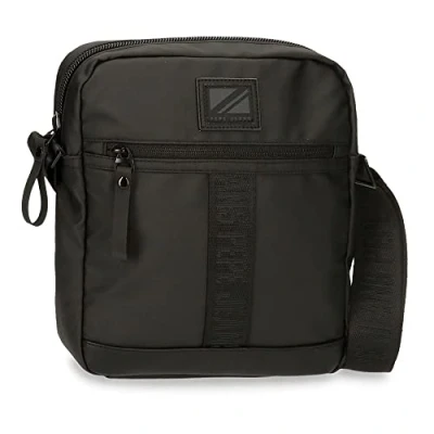 Abbildung von Pepe Jeans Hoxton Umhängetasche, Tablet, Schwarz, 23 x 27 7 cm, Polyester und PU, Mehrfarbig (Mehrfarbig), Talla única, Umhängetasche für Tablet