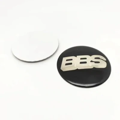 Abbildung von SANSHAOS Radnabenabdeckung Aufkleber Logo Radnabenkappen Zentralabdeckung Abzeichen für BBS 60MM 70MM, Nabendeckel Staubdicht Wasserdicht, 4 Stück,60MM E
