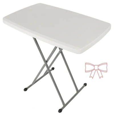 Abbildung von Stehtisch klappbar Outdoor Hoch Wetterfest Metall weiß Gartentisch Klapptisch Bistrotisch Garten Trading XXL Campingtisch Catering Partytisch Tragegriffe