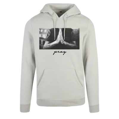 Abbildung von Mister Tee PRAY Kapuzenpullover, Herren, Größe: Medium, Lightasphalt