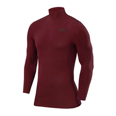 Abbildung von TCA Herren Pro Performance Kompression Langarm Thermo Oberteil mit Stehkragen Cabernet, M