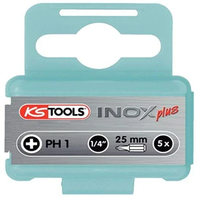Abbildung von KS TOOLS 910.2201 Schrauberbit 6,3 (1/4&quot;)mm (Zoll) Chrom Nickelstahl