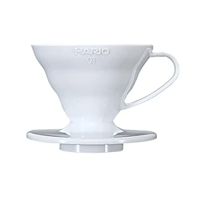 Abbildung von Hario V60 Dripper 01 Kunststoff, weiß, 1 von FROG.coffee