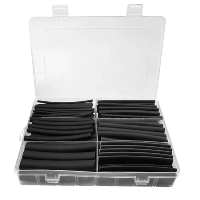 Abbildung von Labmilon 180 Stück Schrumpfschlauch Set, Schwarz Schrumpfschläuche Wasserdicht, Kabelhülsen, Heat Shrink Tube Sortiment, Schrumpfmuffe, Schrumpfschläuchen, Wärmeschrumpfschlauch Kabel Verbindung
