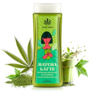Abbildung von Joanna Duschgel Äußerst Erfrischend Feuchtigkeitsspendendes Aromatischer Matcha Latte Duft Trocknet die Haut nicht aus Sanft und Angenehm auf der mit Hanfextrakt 300 ml