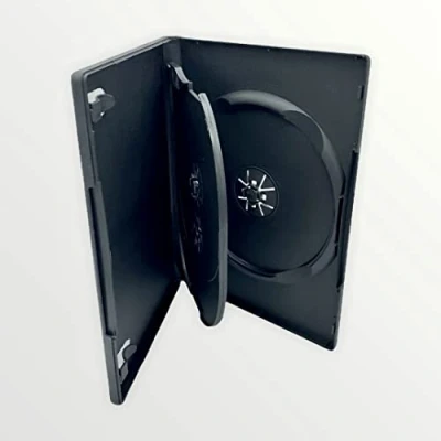 Abbildung von 10 x AMARAY 3 Disc schwarz DVD Hülle mit Swing Tablett von Dragon Trading
