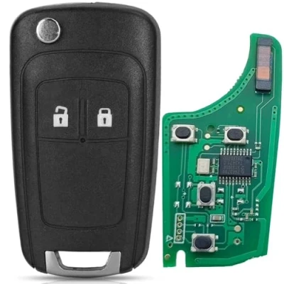 Abbildung von 2 Tasten Autoschlüsselanhänger PCF7937E PCF7941 Chip für 433mhz ID46 Opel Adam Astra J Zafira C Mokka Insignia