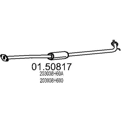 Abbildung von MTS 01.50817 Mittelschalldämpfer 1800 NISSAN: X Trail