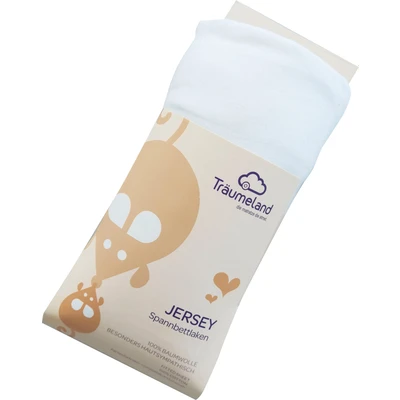 Abbildung von Bettlaken kuschelweiches Spannbetttuch Jersey, Träumeland, Gummizug: rundum, (1 Stück), aus 100% kuscheliger Baumwolle