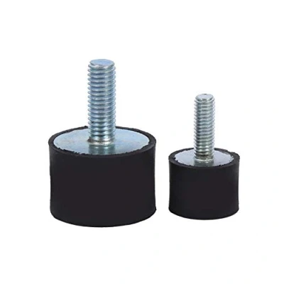 Abbildung von Hlyjoon Gummipuffer 4 Stück Schwingungsdämpfer Silentblock Anti Vibration Gummilager für Luftkompressoren Dieselmotoren Benzinmotoren Wasserpumpen(VD20*15 M6*18)