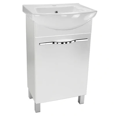 Abbildung von paplinskimoebel badezimmerschrank mit waschbecken 50 x 40 84,5 cm waschbeckenunterschrank Badezimmer möbel, klein gäste wc unterschrank (Weiß)