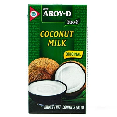 Abbildung von Aroy D Kokosnussmilch Kokosmilch zum Kochen und Backen Ideal für Desserts, Suppen, Smoothies Cocktails 1 x 500 ml