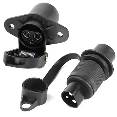 Abbildung von AGRISHOP Anhänger Stecker 3 Polig und Steckdose Polig, 3Polig,12V Wasserdicht 3Polig Für RV