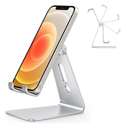 Abbildung von OMOTON Verstellbarer Handy Ständer für den Schreibtisch, Ständer, Tablet