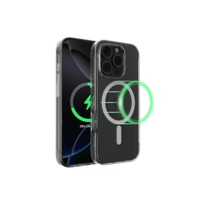 Abbildung von Belkin SheerForce iPhone 16 Pro Hülle, MagSafe kompatible dünne Handyhülle mit kratzfester Beschichtung, Schutzhülle magnetisch und stoßfest Durchsichtig