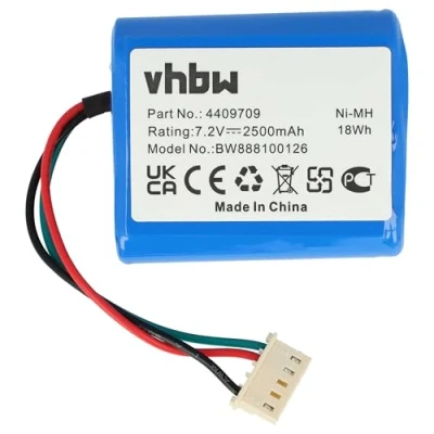 Abbildung von vhbw passend für iRobot Braava 300, 380, 390, 2000, 380T, 390T, 381 Staubsauger Akku NiMH 2500 mAh