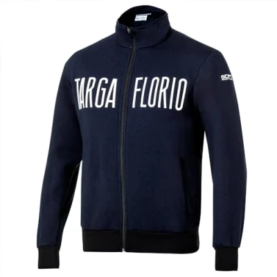 Abbildung von Sparco Unisex 013042tfbm3l Sudadera Con Cremallera Targa Florio Talla L Azul Marino Mantel, blau,