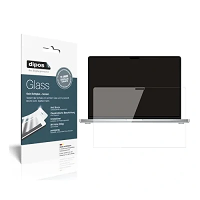Abbildung von dipos I 2X Displayschutz klar kompatibel mit Apple MacBook Pro 16 Zoll (2021) Schutzfolie 9H Anti Shock