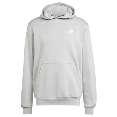 Abbildung von adidas Men&#039;s Seasonal Essentials Monogram Graphic Hoodie Sweatshirt, Grey Two, L Tall 2 inch