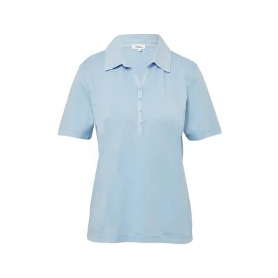 Abbildung von s.Oliver Jersey Polo mit Knopfleiste hellblau 40