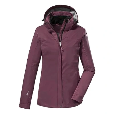 Abbildung von killtec Damen Funktionsjacke/Outdoorjacke mit abzippbarer Kapuze KOS 133 WMN JCKT, aubergine, 48, 38383 000