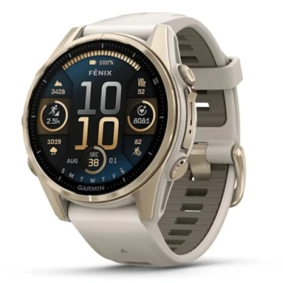 Abbildung von Garmin fenix 8 43 mm AMOLED Sapphire Titan (Schwarz One Size) Pulsmesser