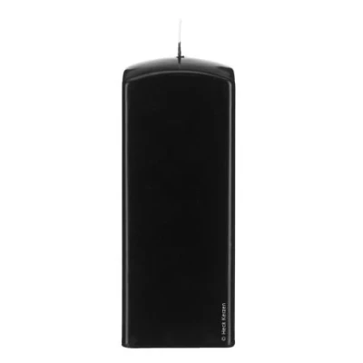 Abbildung von 4 quadratische Kerzen, Quader Kerzen Schwarz 8 x 6/6 cm