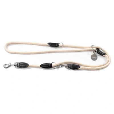 Abbildung von lionto Hundeleine Hundeleine, Führleine, Doppelleine, 2 m, mehrfach verstellbar, beige
