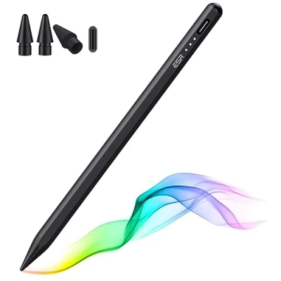 Abbildung von ESR Stift für iPad 2018 2025, Pencil mit Tilt Sensitivity, Palm Rejection, Kompatibel 11 (A16)/10. Gen, Air 11&quot;/13&quot;, Pro 11&quot;/12,9&quot;/13&quot;, Mini 6/5, Schwarz