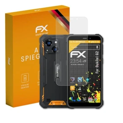 Abbildung von atFoliX Panzerfolie kompatibel mit Oukitel G2 Schutzfolie, entspiegelnde und stoßdämpfende FX Folie (3X)