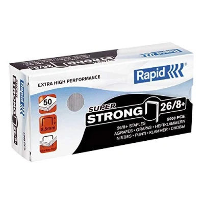 Abbildung von Rapid Heftklammern 26/8+ verzinkt Super Strong VE=5000 Stück
