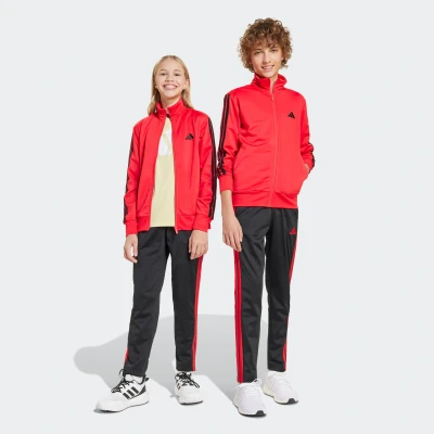 Abbildung von adidas Performance Essentials Tracksuit Junior Unisex SET Trainingsanzug für Kinder, Größe: 164, Pure ruby/black