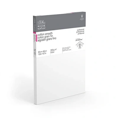 Abbildung von Winsor &amp; Newton 6205025 Professional Keilrahmen Feinkorn, Leinwand mit 280 g/m² aus 100% Baumwolle, 3 fach grundiert für Aquarell, Ölfarben, Acrylfarben 30 x 40 cm