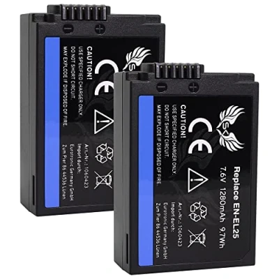Abbildung von 2X SK Akku Ersatz für Nikon EN EL25 1280mAh EL25a Z 30 / 50 FC // Z30 Z50 ZFC