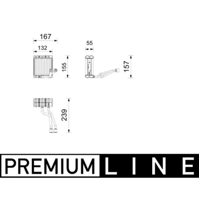 Abbildung von Verdampfer, Klimaanlage MAHLE AE 261 000P