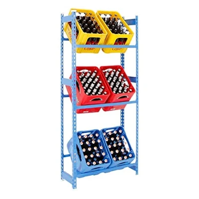Abbildung von PROREGAL Getränkekistenregal Camel für 6 Kisten blau, HxBxT 180x80x30cm Getränkeregal, Kistenregal, Kastenregal, Getränkekistenständer