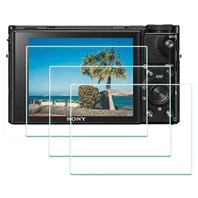 Abbildung von ULBTER Displayschutz schutzfolie für Sony RX100 VI/ V/ IV/ III/ II/ I DSC M6 M5 M4 M3 M2 M1 kamera, 0,3 mm Härtegrad 9H Glas Displayschutzfolie 3 Stück