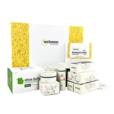Abbildung von Wachsmann Bienenprodukte Lippenbalsam, Natur Kosmetik aus Bienenwachs und Bio Shea Butter selber machen, 100% natürlich
