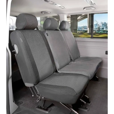Abbildung von Walser Transporter Sitzbezüge Universalgröße, Autoschonbezug für 1 Einzelsitz hinten + Kopfstützenbezug, Auto aus Premium Jacquard, Einzelsitzbezug Transporter, Sitzauflagen Van