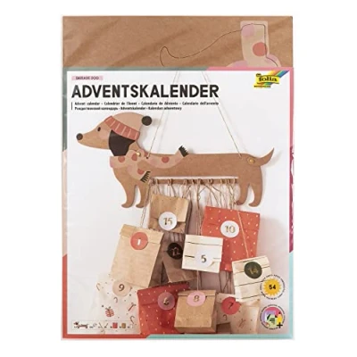 Abbildung von Folia Adventskalender Set Sausage Dog 54 teilig