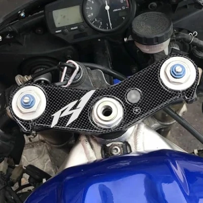Abbildung von labelbike 3D Aufkleber für Motorrad Gabelplattenschutz kompatibel mit Yamaha R1 bis 2001