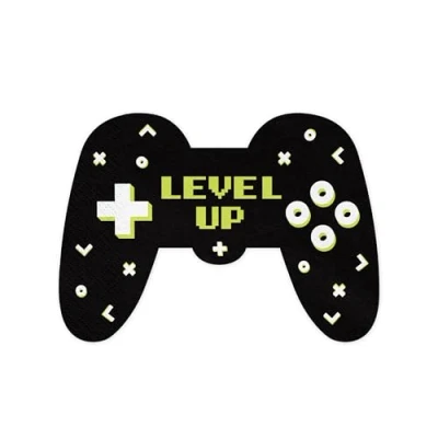 Abbildung von Servietten Controller Level Up Party (12Stk)